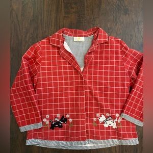 Vintage Christmas Button Up